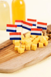 Prikker vlaggetjes Nederland (set van 50)
