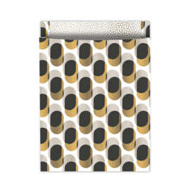 Tijdschriftzak Retro shapes chique (25 x 34cm +4 cm)