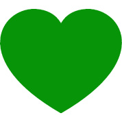 Raamsticker midi hart groen