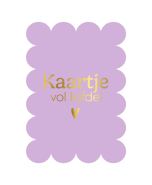 Ansichtkaart bubble: Kaartje vol liefde + hart