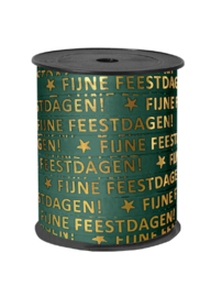 Lint: Fijne feestdagen donkergroen/goud