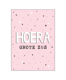 Ansichtkaart  : Hoera grote zus