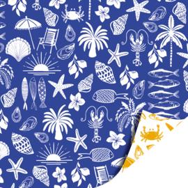 Cadeaupapier: Sand & Shells (2m bij 70cm)