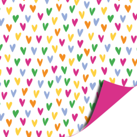 Cadeaupapier: Lots of love multicolor (1 meter)
