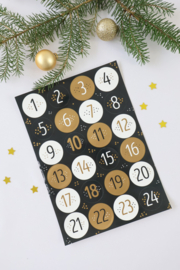 A5 stickervel:  Advent stipjes