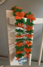 Hawaii krans oranje / groen (merk: globos)