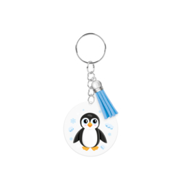 Acryl sleutelhanger: Pinguïn