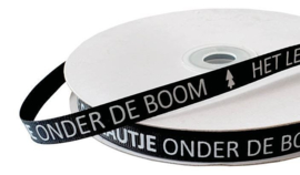 Grosgrain lint: Het leukste cadeautje onder de boom, zwart (1 meter)