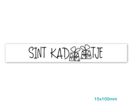 Sticker: Sinterklaas kadootje   (langwerpig)
