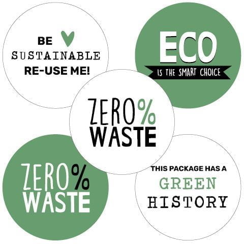 Stickerset: Zero Waste (5 varianten)