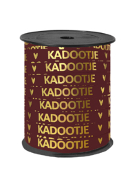 Lint: Kadootje burgundy/goud