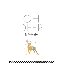 Ansichtkaart: Oh Deer a very Merry Christmas