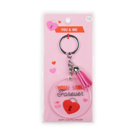 Acryl sleutelhanger: You & Me