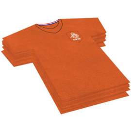 Voetbal shirt Oranje Servetten
