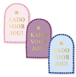 Stickerset: Kado voor jou! + Klaver (3 varianten)