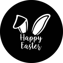 Wooncirkel - Happy Easter (zwart).