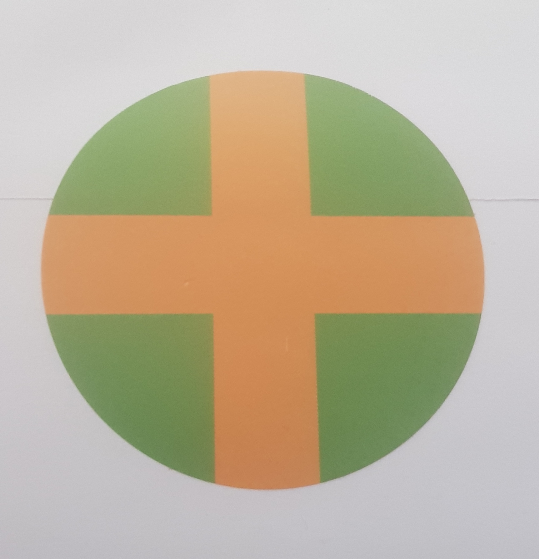 Sticker: Groen met oranje kruis (Vierdaagse Nijmegen)