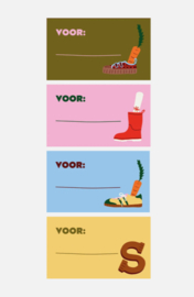 Stickerset: Sint schoen voor... (4 varianten)