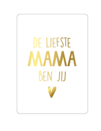 Cadeaukaart A7: De liefste mama ben jij (wit)