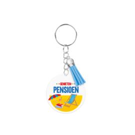 Acryl sleutelhanger: Pensioen