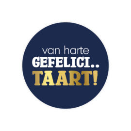 Sticker: Van harte gefelici..TAART