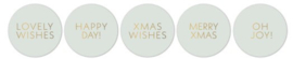Stickerset: Christmas Wishes Salie (5 stuks)