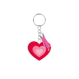 Acryl sleutelhanger: Hartje
