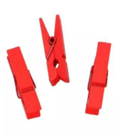 Houten knijper: Rood