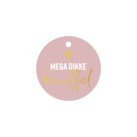 Cadeaulabel: Mega dikke knuffel