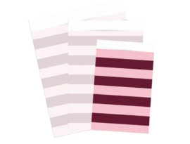 Cadeauzakje 12 x 19cm: Bordeaux lines