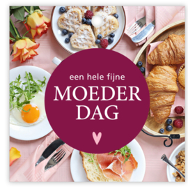 Cadeaulabel: Een hele fijne moederdag(dubbel kaartje)
