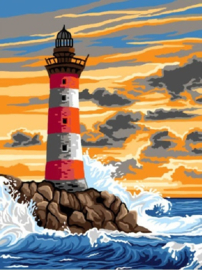 Borduurpakket voorbedrukt - Orchidea - Lighthouse - Vuurtoren