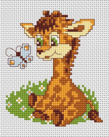 Borduurpakket - Little: Giraffe - Luca-S