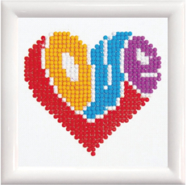 Diamond Dotz - Love - 10 x 10 cm - met lijst
