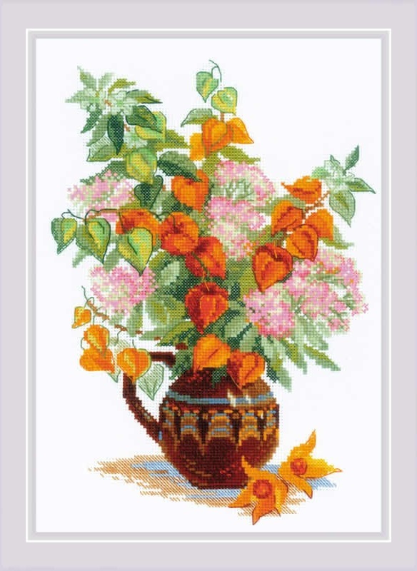 Borduurpakket Riolis - Bouquet with Physalis