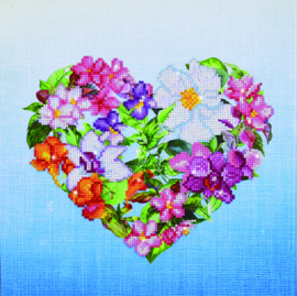 Diamond Dotz - Flower Heart - 37 x 37 cm