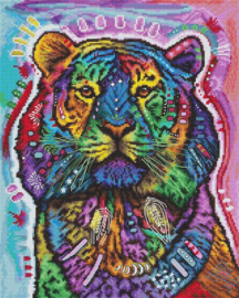 Borduurpakket - Curious Tiger - Letistitch