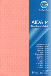 BORDUURSTOF AIDA 14 COUNT - ZALM - RTO - PRECUT