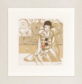 Borduurpakket - Pierrot - Romance - Lanarte (weefstof)