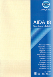 BORDUURSTOF AIDA 18 COUNT - ECRU - RTO - PRECUT