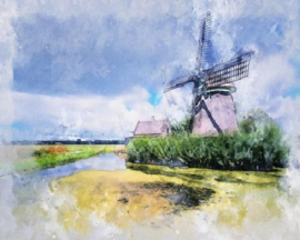 Diamond Painting Mona Lisa - Molen - 40 x 50 cm - full cover