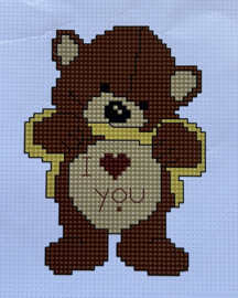 Borduurpakket - Little: I Love You Bear - Luca-S