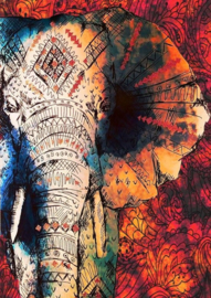 Diamond Painting Mona Lisa - Olifant - 40 x 50 cm - full cover