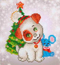 Diamond Dotz - Christmas Pup - 23 x 25 cm