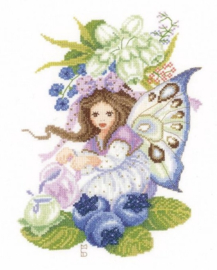Borduurpakket - Blueberry Girl - Maria van Scharrenburg - Lanarte