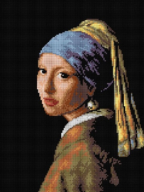 Borduurpakket voorbedrukt - Orchidea - Girl with the Pearl - Het meisje met de Parel