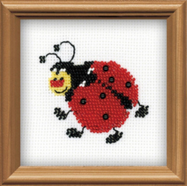 Borduurpakket Riolis - Ladybug (met kraaltjes)