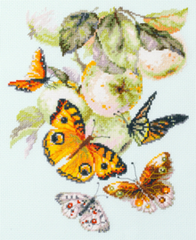 Borduurpakket Magic Needle - Butterflies and Apples