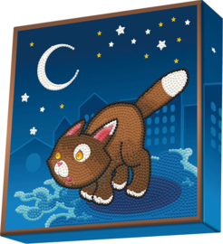 Diamond Dotz - Fearless Cat - 22 x 22 cm - op frame