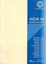 BORDUURSTOF AIDA 16 COUNT - ECRU - RTO - PRECUT